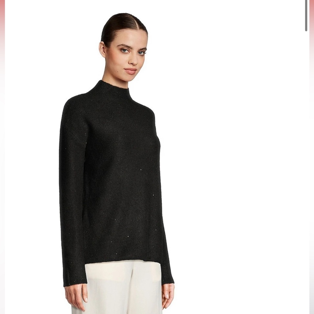 Calvin Klein Sequin Mock-Neck Sweater